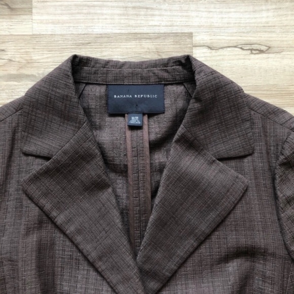 Brown Banana Republic Long Trench Coat Jacket - Picture 4 of 8